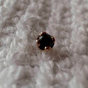 BVLA rose gold 1.5mm black diamond stud fine jewelry earring